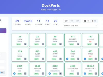 一个docker项目：快速了解你飞牛云NAS上的各个端口使用情况